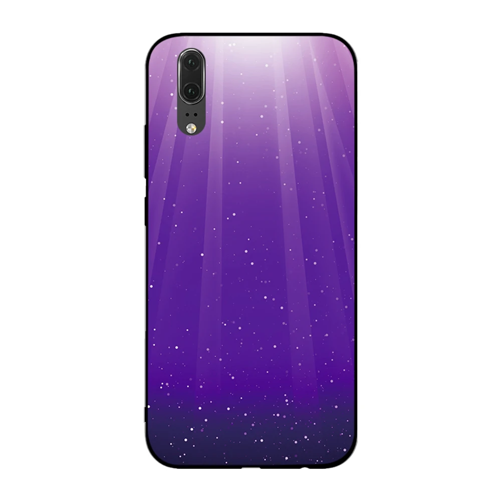 Psychedelic фиолетовый свет для Huawei P8 P9 P10 P20 P30 Lite Pro P Smart 2016 2019 ТПУ Мягкий силикон |