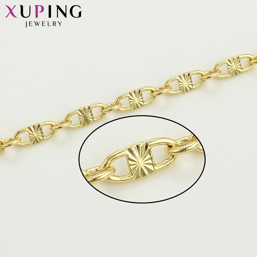 Xuping ювелирные изделия светло желтое позолоченное ожерелье Простой повседневный