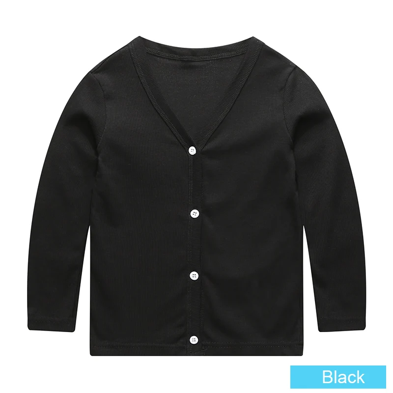Black SheeCute/Одежда для маленьких детей; вязаный кардиган ярких цветов для мальчиков и девочек; свитер для детей; сезон весна-осень; тонкая хлопковая верхняя одежда; 0286 - Цвет: Black