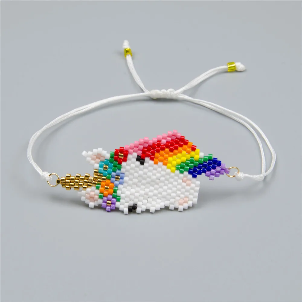 Shinus 5 шт/лот браслеты Miyuki браслет из бисера, браслет Delica Beads животный узор женские модные ювелирные изделия Бусины ткацкий станок