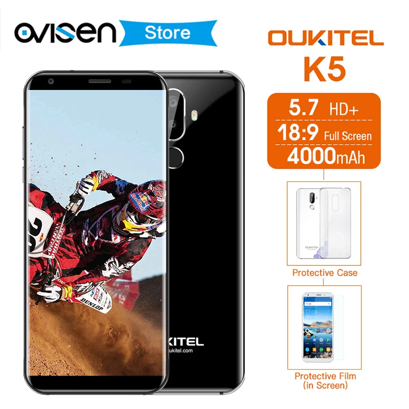Oukitel K5 4G LTE мобильный телефон 5 7 'ཎ:9 Дисплей 4 ядра 2 Гб Оперативная память 16