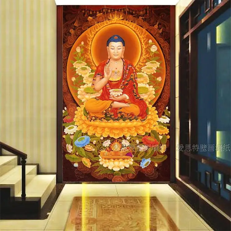Фото на заказ 3D Sakyamuni Будда роспись буддистская вера гостиная спальня кабинет