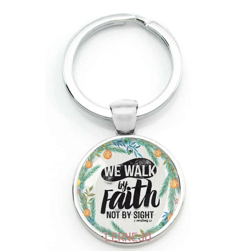 Брелок для ключей со священными текстами Библии Вдохновляющие кольца