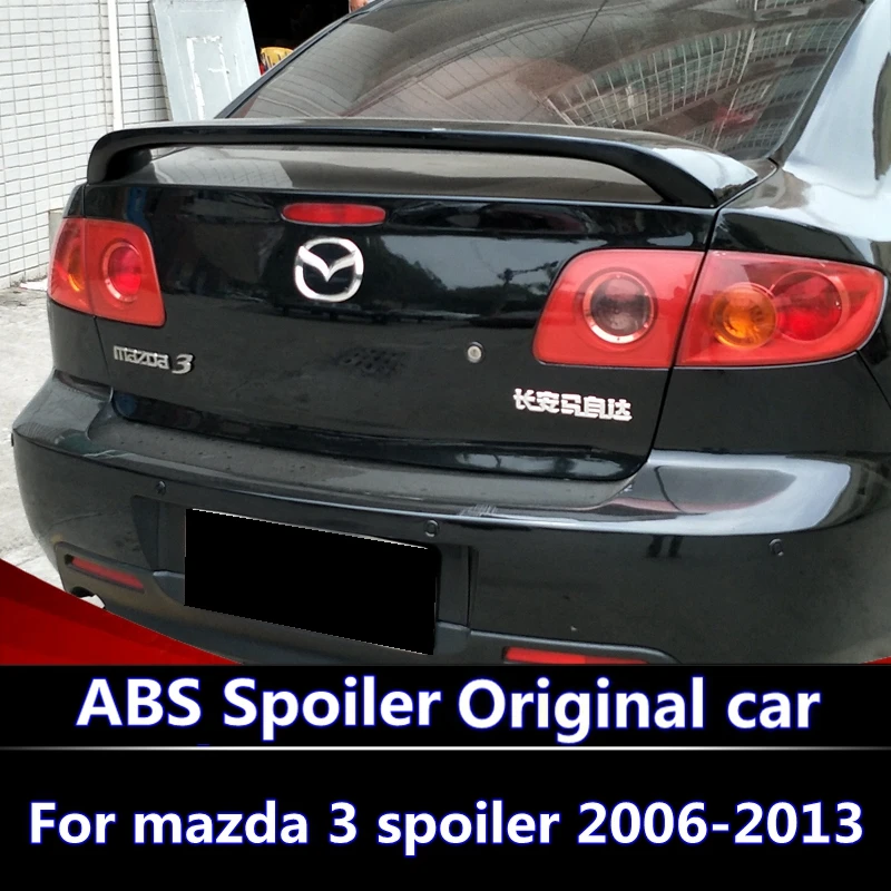 Для Mazda 3 2006-2013 Спойлер ABS Материал заднее крыло автомобиля праймер цвет задний