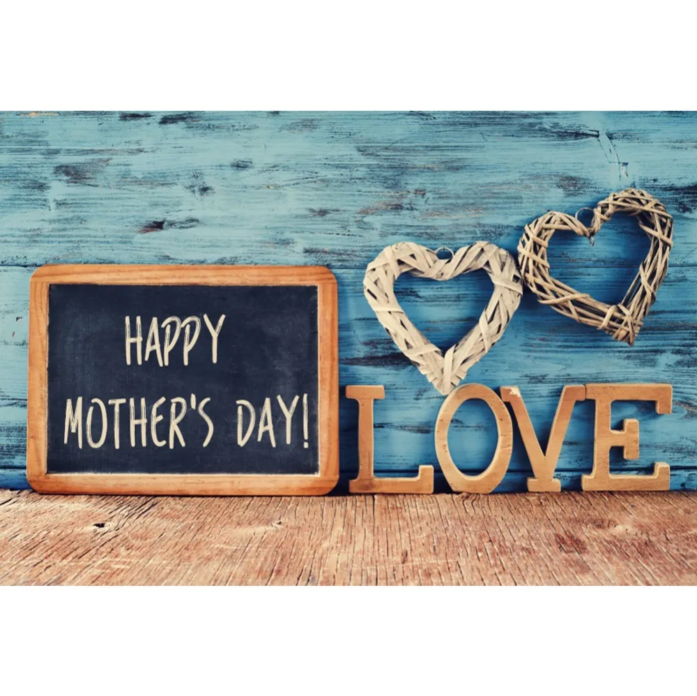 Laeacco Chalkboard Wall Happy Mother's Day Love Heart Baby Scene Photographic Background Photography Backdrops For Photo Studio |