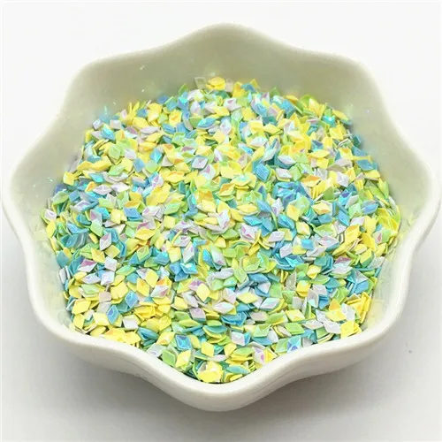 White yellow blue gr 10 г 20 г блестящая блестка для ногтей в форме бриллианта 3 мм ПВХ 3D Блестки для девочек дизайн ногтей маникюр свадебные конфетти украшения Lentejuelas - Цвет: White yellow blue gr