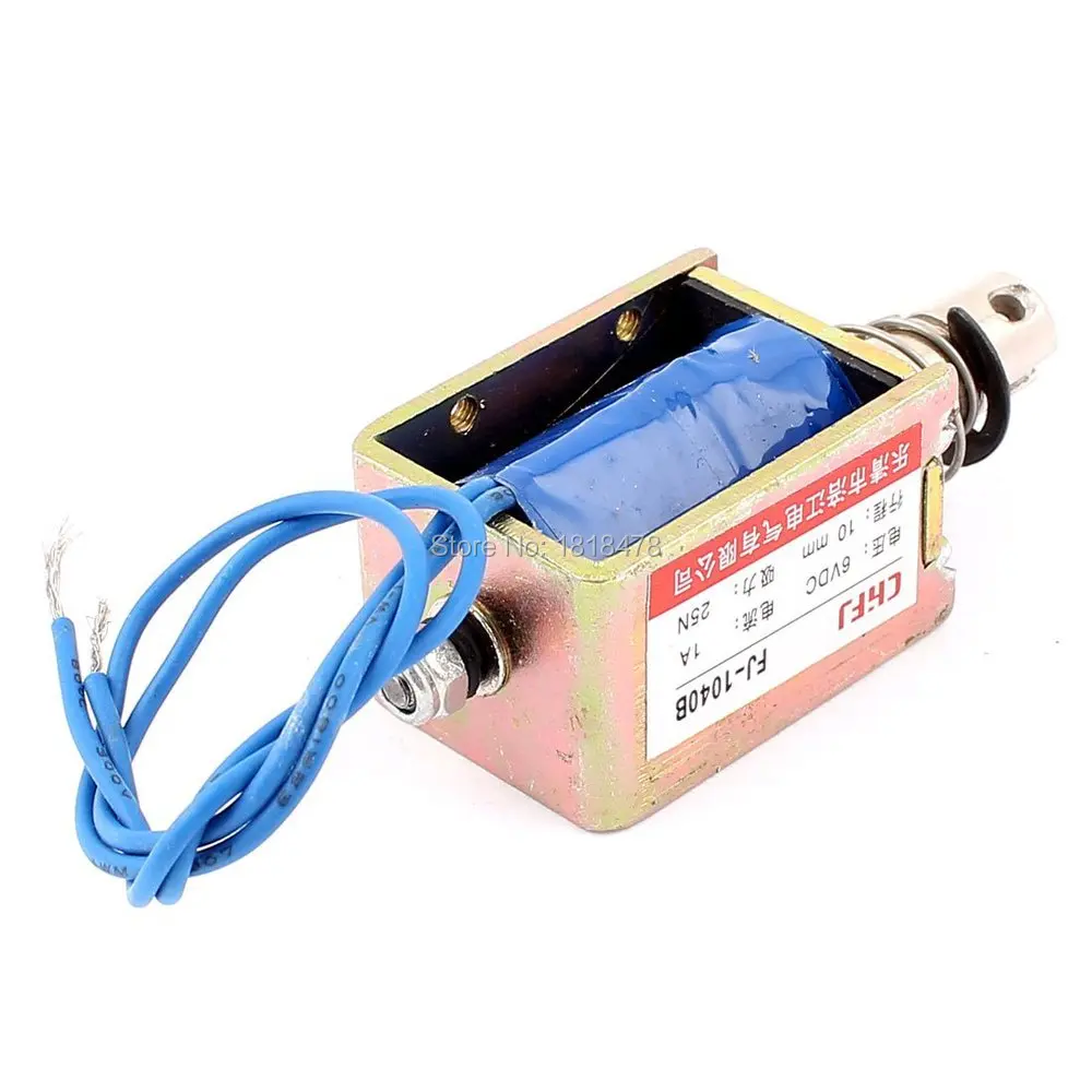 FJ-1040B нажимной Тип DIY постоянный Электромагнит магнитный соленоид 10 мм 25N DC 6В 1A |
