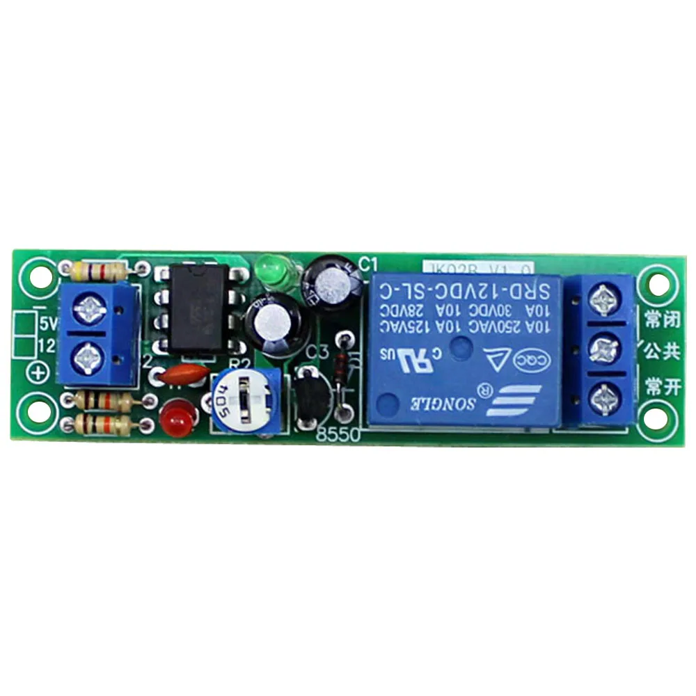 CNIKESIN 12V Delay Relay Module 0-60 Seconds Closed 10A Load Capacity Active Components Integrated Circuits(D3A5) | Электронные