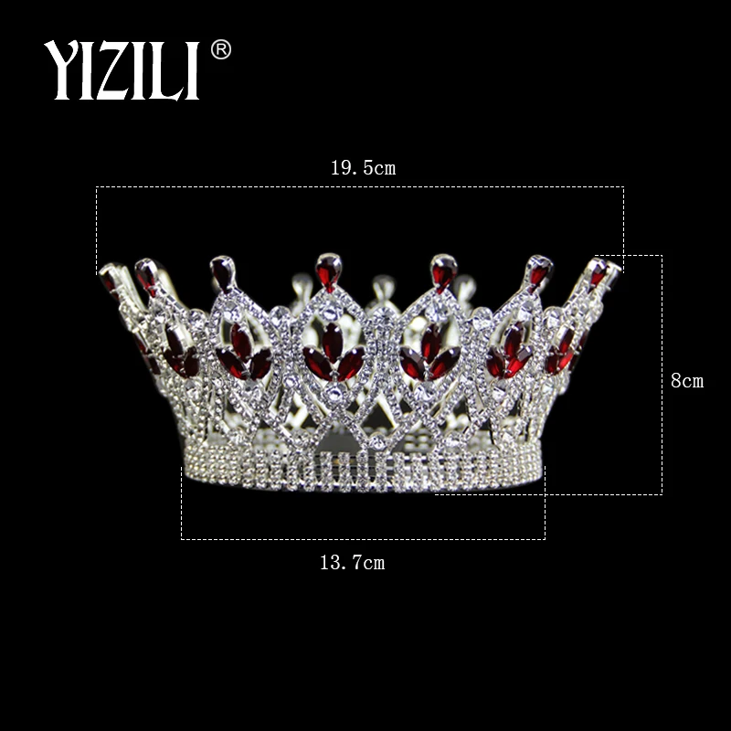 Большая винтажная свадебная тиара YIZILI обруч на голову вечерние аксессуары для