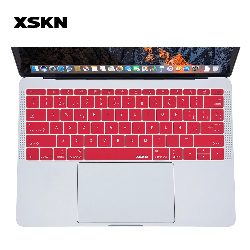 Чехол с испанской клавиатурой XSKN для нового Macbook Pro 13 A1708 (Плоская Клавиша без