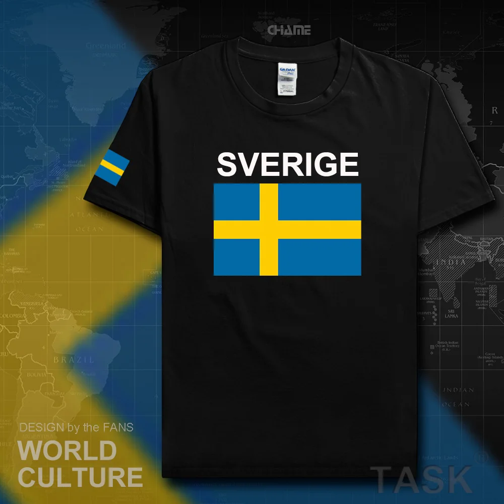 Швеция Sverige Мужская футболка шведский свитер 2019 трикотажные изделия