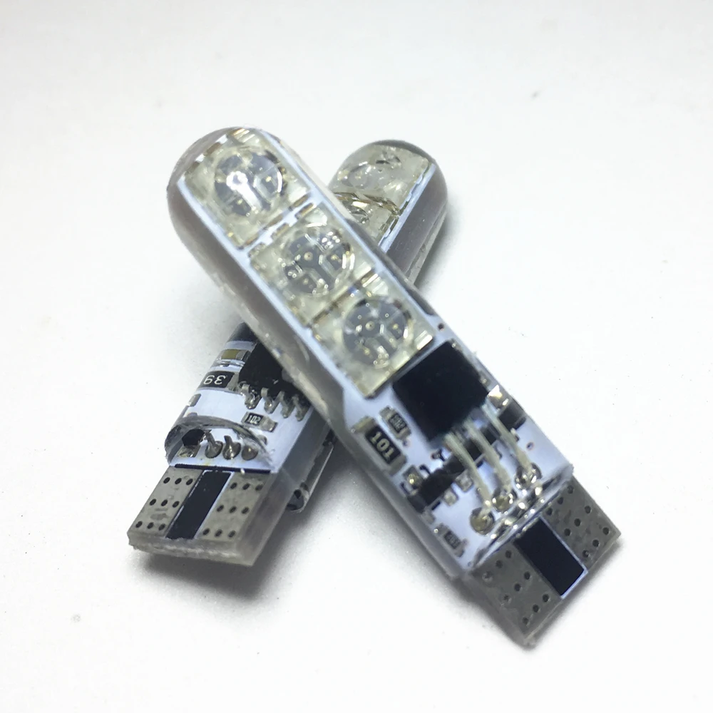 Светодиодная сигнальная лампа T10 5050 SMD 2 шт. для чтения с клиновидным цоколем