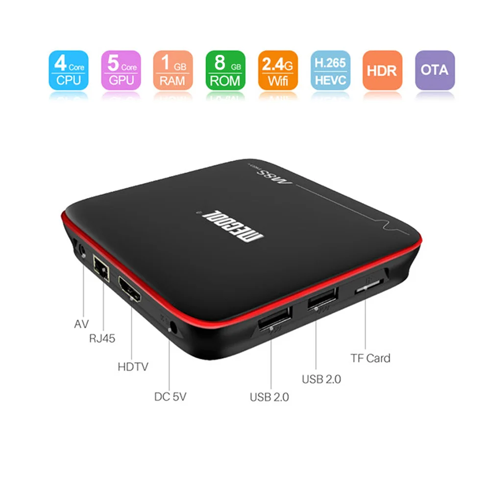 ТВ бокс MECOOL M8S PRO W Android 7 1 Amlogic S905W 1GBRAM 8GBROM 2 4G wifi HD 0 4K x 2K пульт дистанционного