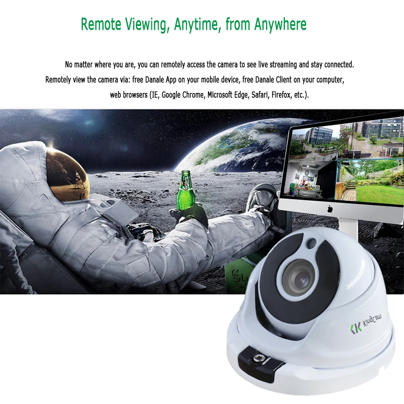 KingCam металлическая Антивандальная POE IP камера 2 8 мм объектив широкоугольный 1080P 960P