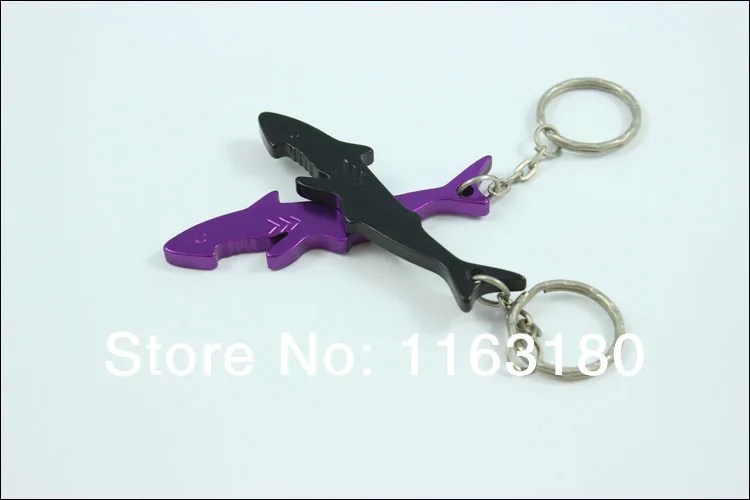 420 pcs/lot Beer Bottle Opener  KeyChains ocean fish shape Aluminum Alloy Can Open Tools Promotion  Gift-Free Shipping