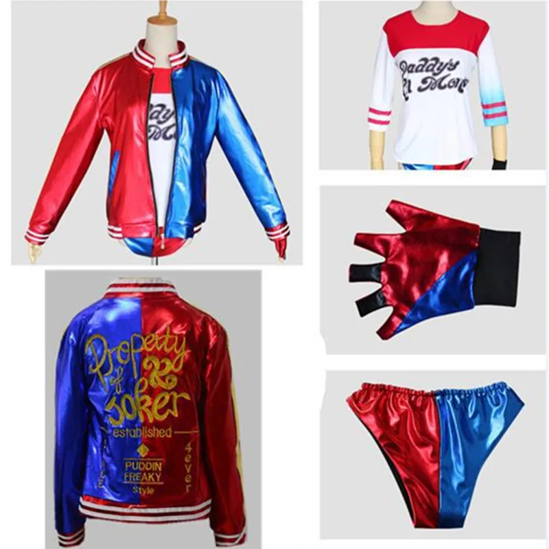 Отряд Самоубийц COS Харли Квинн клоун Женский карнавальный костюм для