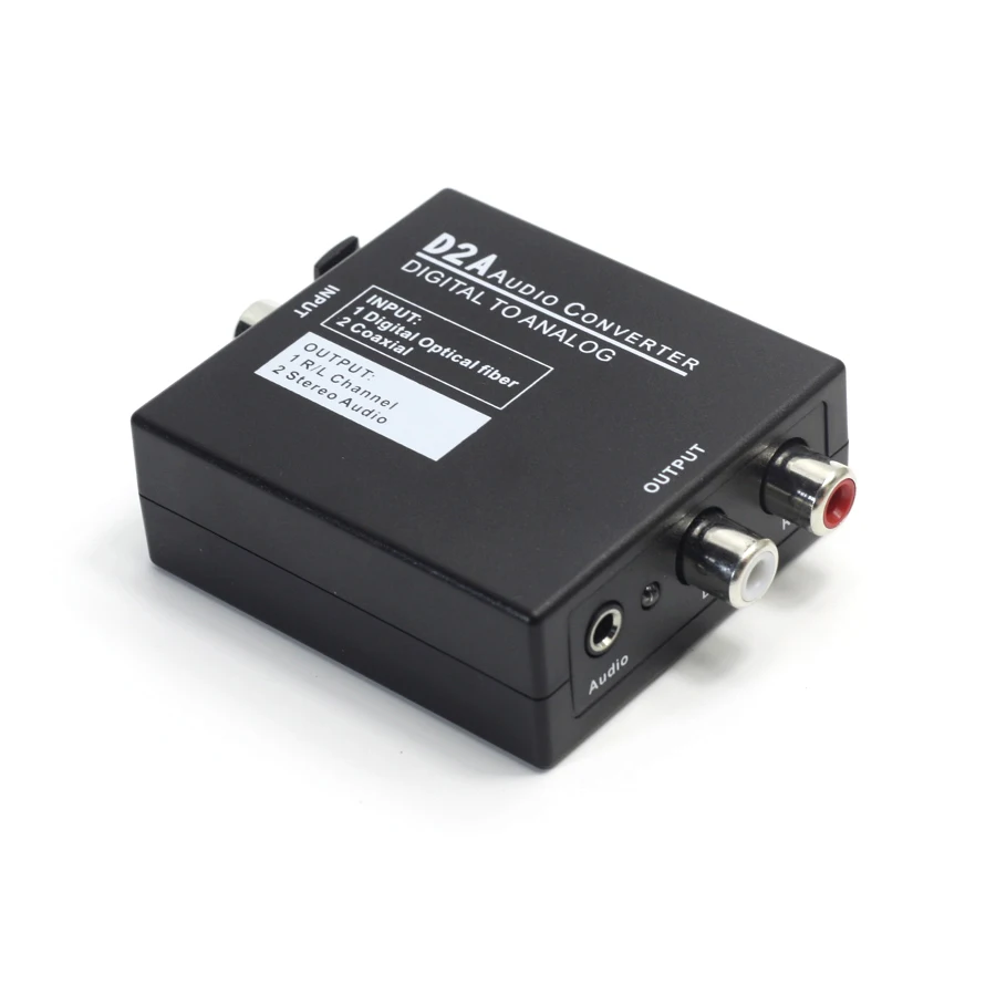 Цифровой оптический коаксиальный преобразователь AIXXCO Mini D2A Toslink в аналоговый RCA