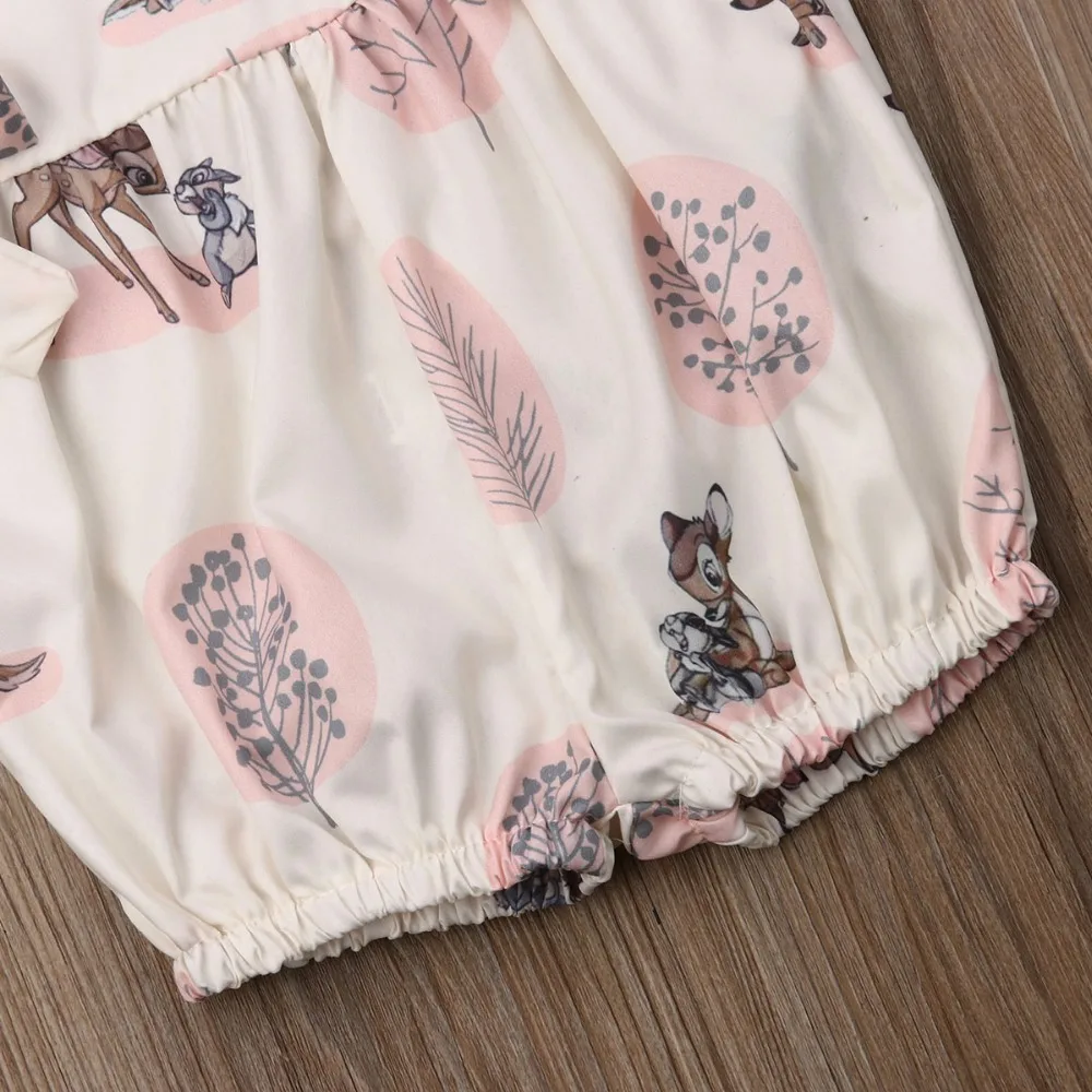 Baby Bodysuit Floral Summer Bow Girl Bodysuits Sleeveless Outfits Clothes | Детская одежда и обувь