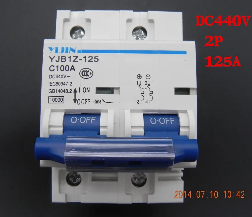 10 шт./лот лидер продаж 2P 125A DC440V MCB фотоэлектрическая солнечная энергия PV мини