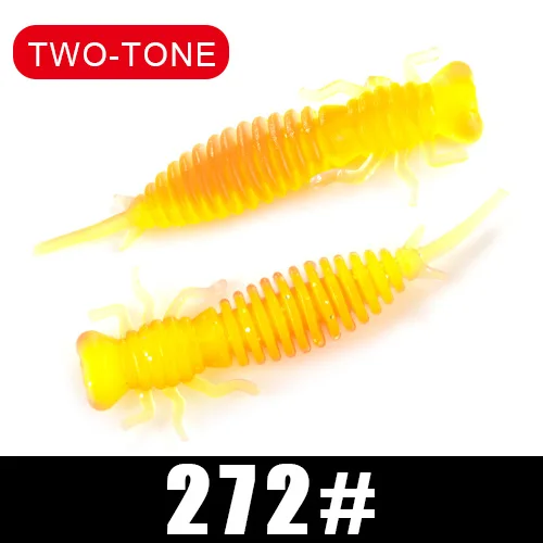 016 Larva Soft Lures 50mm 76mm 89mm Artificial Lures Fishing Worm Silicone Bass Pike Minnow Swimbait Jigging Plastic Baits - Color: 016