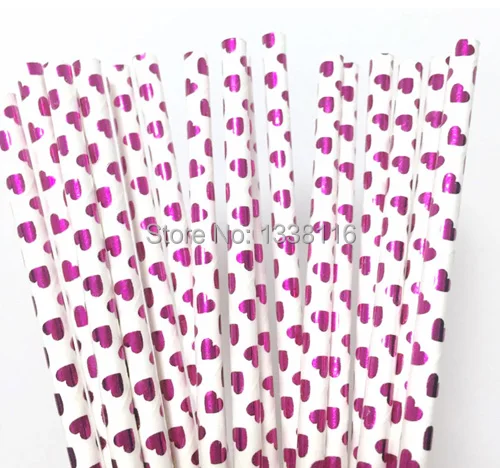 Полосатые Бумажные соломинки из фольги с серебряными блестками 25 шт.|straws for