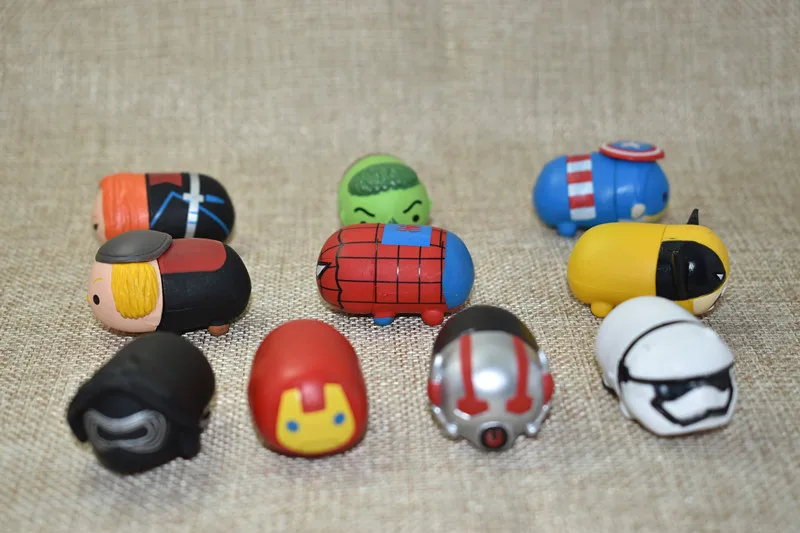 10 шт./лот мини игрушки Tsum Marvel Captain America tsum экшн фигурка милый эльф кукла игрушка для