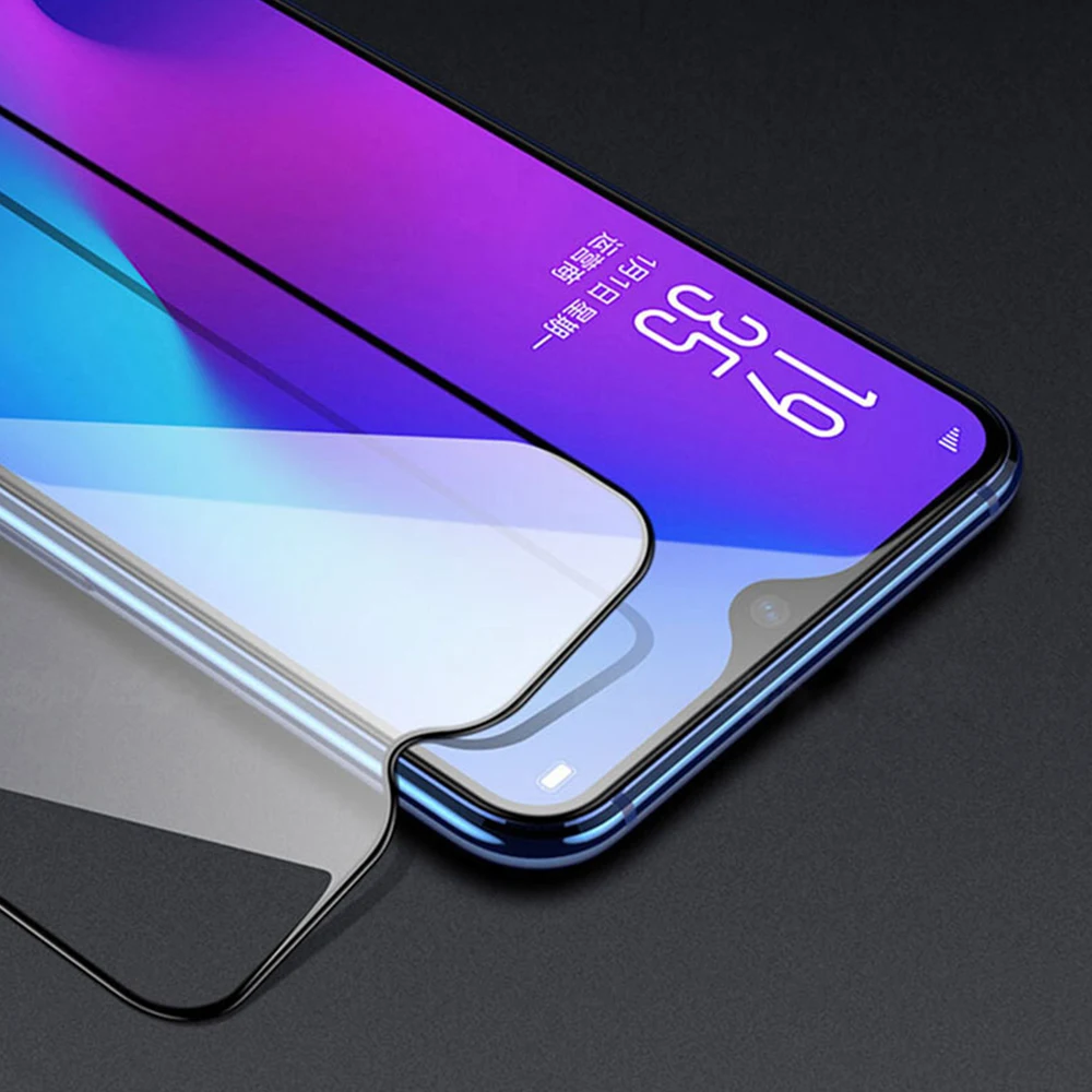 Защитной пленкой для OPPO A3s F11 F9 Pro F5 молодежи закаленное Стекло чехол для настоящий я 3 1 2 Pro 9D полный клей Экран протектор
