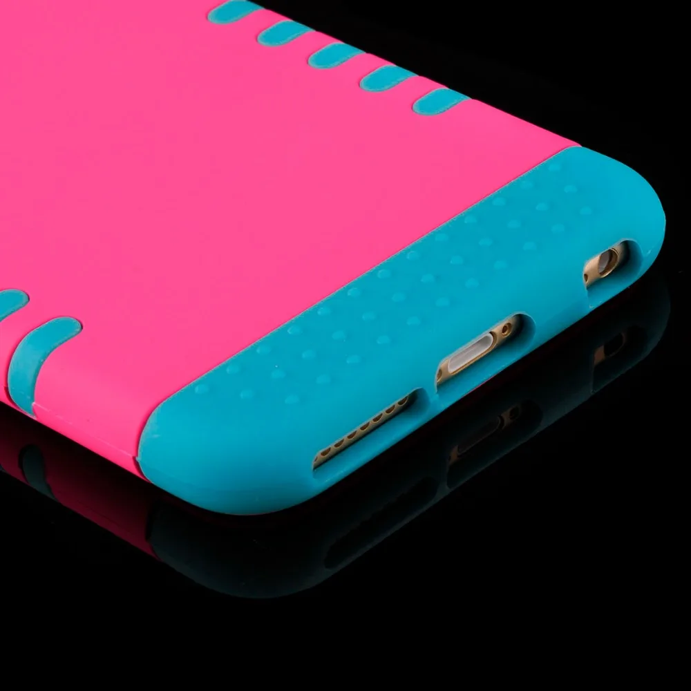 Роскошные 3 в 1 высококачественный TPU + PC жесткий Гибридный чехол для iPhone 6 S/Plus