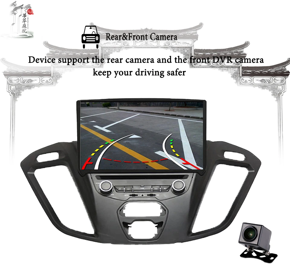 2 Din 4 + 64 ГБ Автомобильный dvd плеер для Ford Tourneo/Transit 150/250/350/350 2013 18 с 3/4G радио GPS
