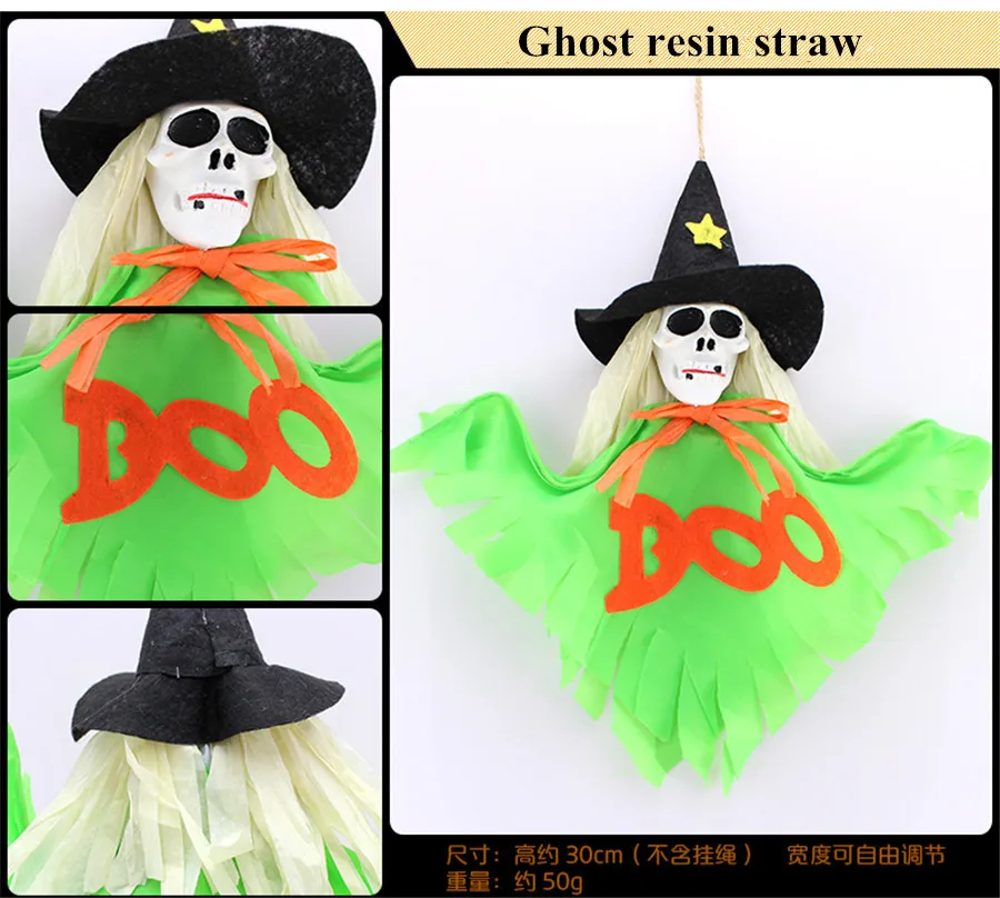 Новинка искусственная гирлянда на Хэллоуин в виде тыквы ведьмы подвесная