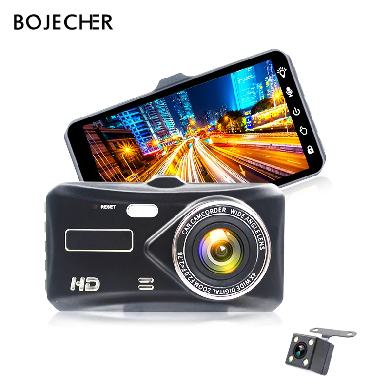 Автомобильный видеорегистратор Dash Cam с двойным объективом Full HD 1080 P 4 &quotips