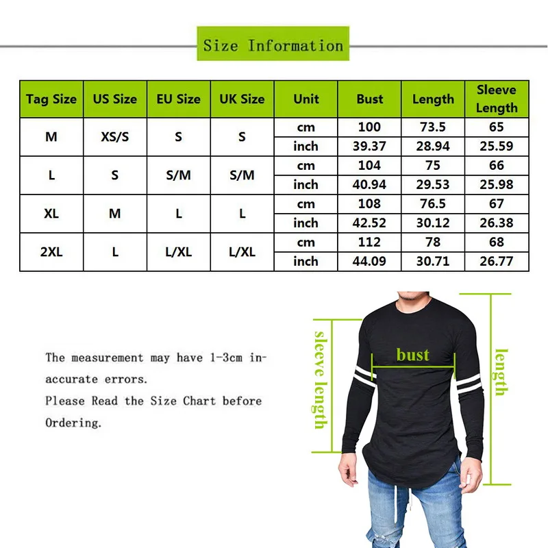Men Hot Sale Fashion Fitness T-Shirt Bodybuilding Long-Sleeve Muscle Basic Print Blouse Tee Shirt Top Casual | Мужская одежда