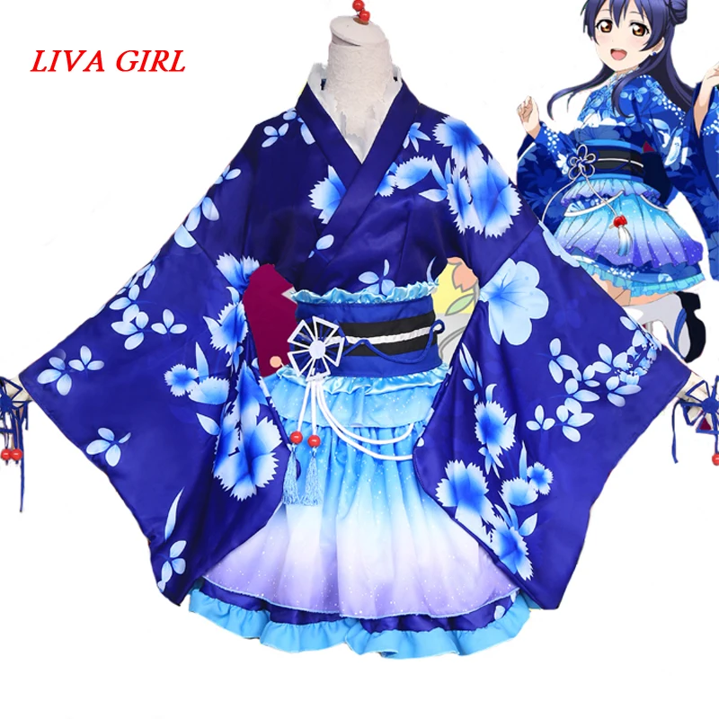 Костюмы для косплея аниме Love Live Ayase Eli Sonoda Umi Hanayo Koizumi костюмы Yukata кимоно косплея| |