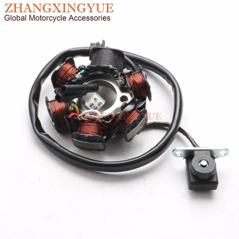 6 катушечный Магнитный Статор для SYM ORBIT 125 GY6 125cc 150cc 152QMI 157QMJ SCOOTER ATV 31120 M92 0012|Ножные