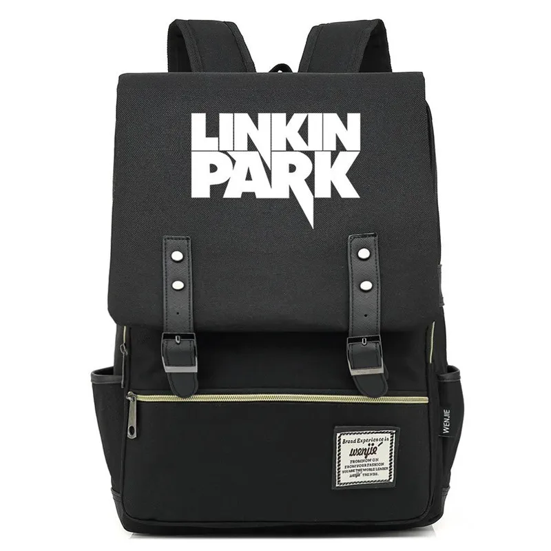 14 16 дюймов Linkin Park Группа звезда школьная сумка Bookbag женский рюкзак Мужчины Мальчики Девочки ученики ноутбук сумка на ремне с пряжкой откидная крышка