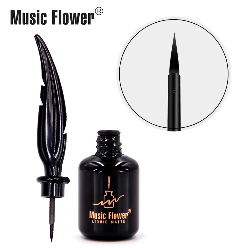 Music Flower прохладный черный жидкий матовая подводка для глаз макияж