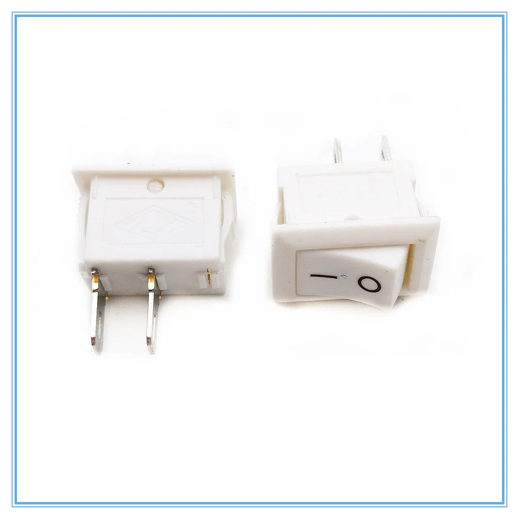 Белый 10 шт./лот 10*15 мм SPST 2PIN вкл/выкл G130 перекидной клавишный выключатель 3A/250 V автомобиль приборной панели грузовик RV ATV дома CE сертификация - Цвет: Белый