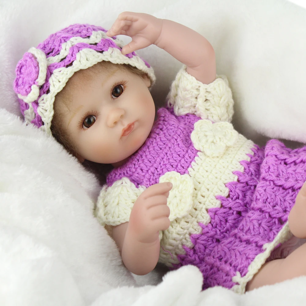NPKDOLL 16 дюймов силиконовая кукла для новорожденной девочки милые игрушки Мягкая