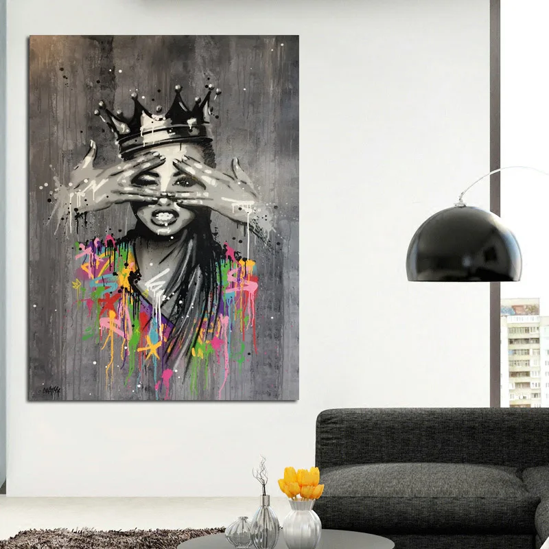 Graffiti girl 9 Самоотверженные граффити Искусство Холст Живопись Обнаженная девушка настенные картины для гостиной девушки комнаты скандинавские современные картины для украшения - Цвет: Graffiti girl 9