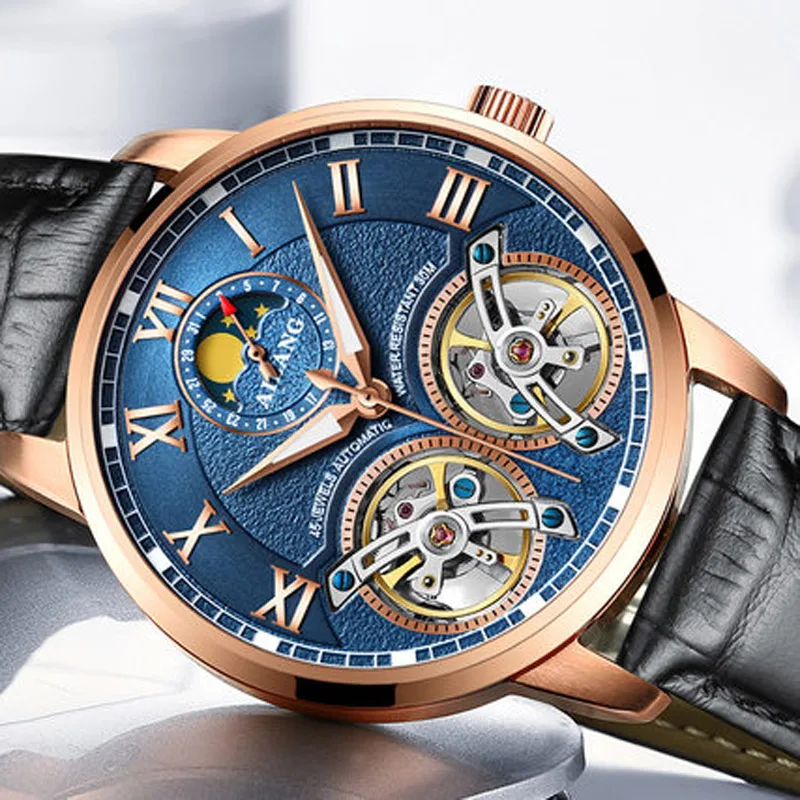 AILANG повседневные Модные Tourbillon часы мужские водонепроницаемые Роскошные