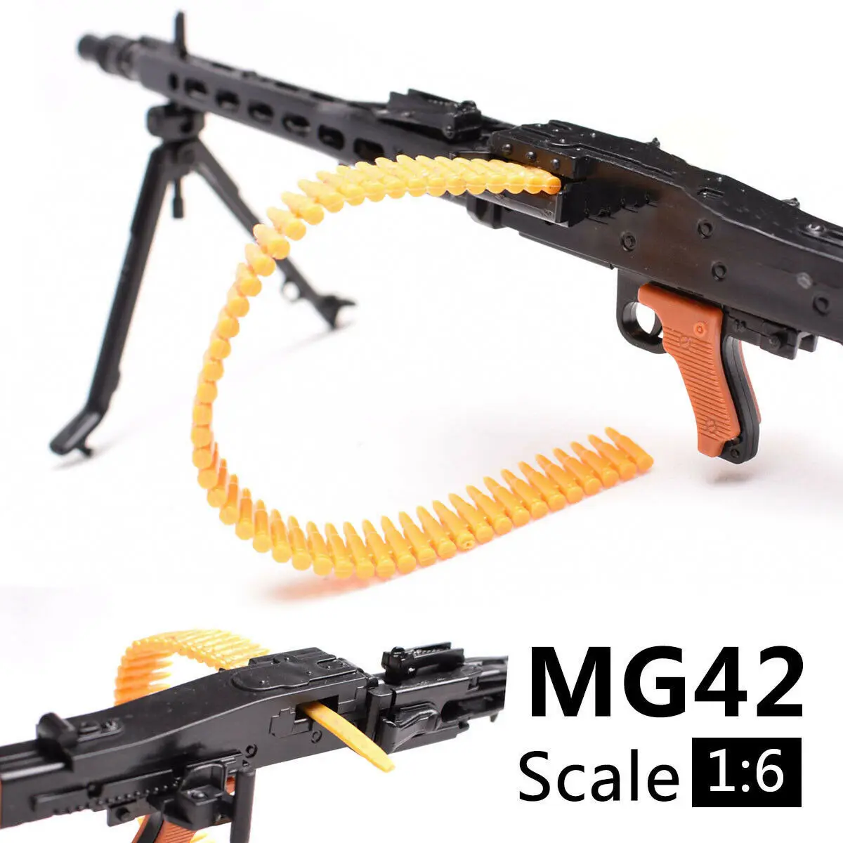 1/6 Scale MG42 Toy Gun Model Assembly Puzzles Building Bricks Gun Soldier Machine Gun Fit 12"Action Figure images - 6