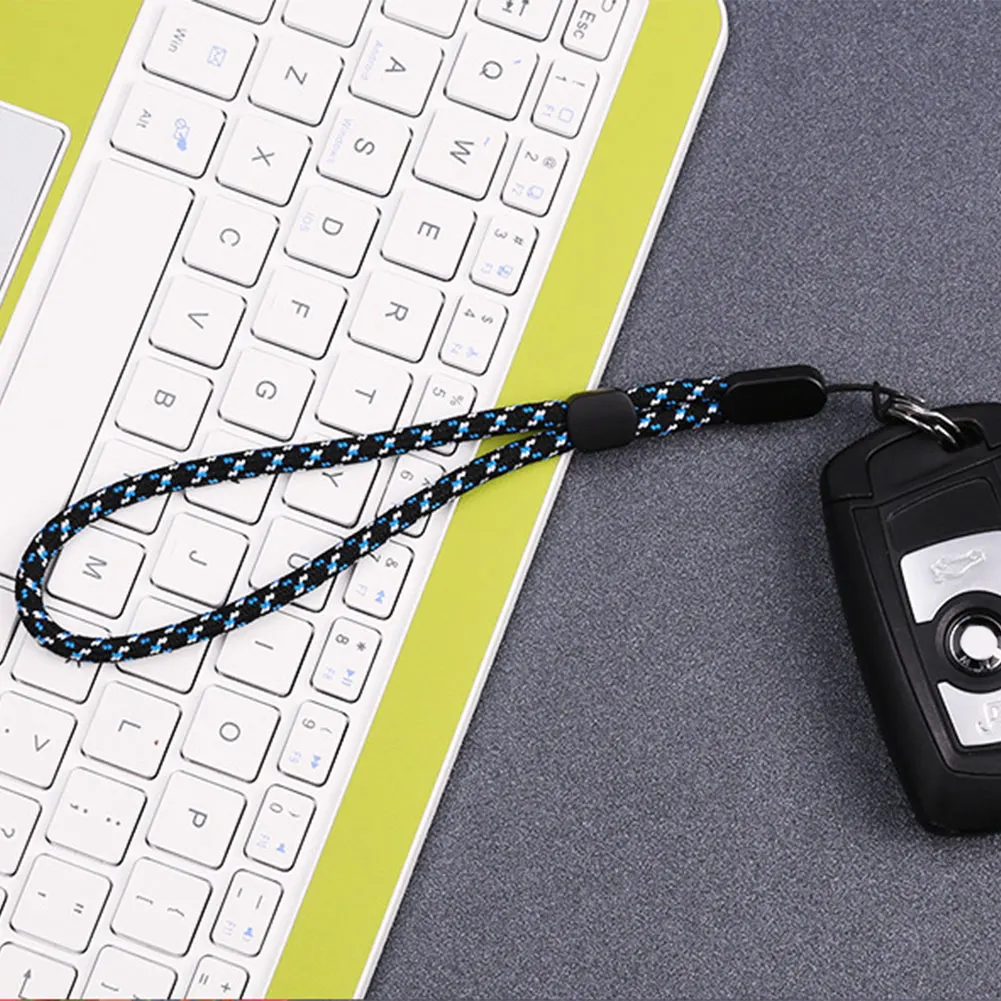 Регулируемый держатель для ключей с защитой от потери ID жаккардовый ремешок