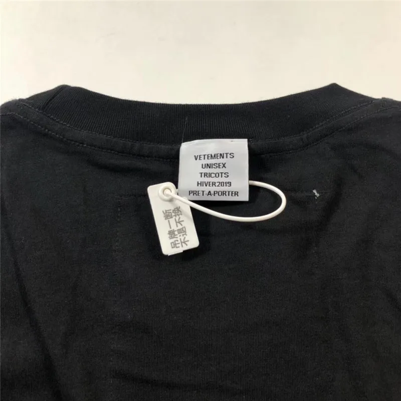 Vetements, футболка для мужчин и женщин, 1:1, высокое качество, красный топ, вышивка, Vetements, футболки, модные, повседневные, Большой тег, Vetements, футболки