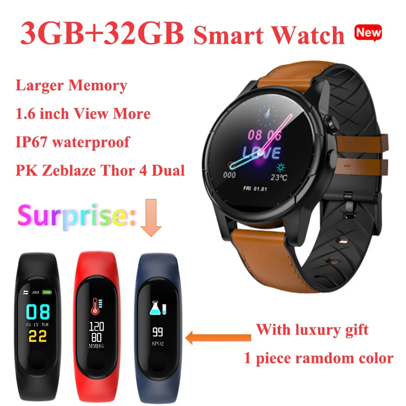 Новинка 2019 Смарт часы KY88 32 ГБ большой экран 1 6 дюйма 4G Android GPS Wi Fi Sim карта