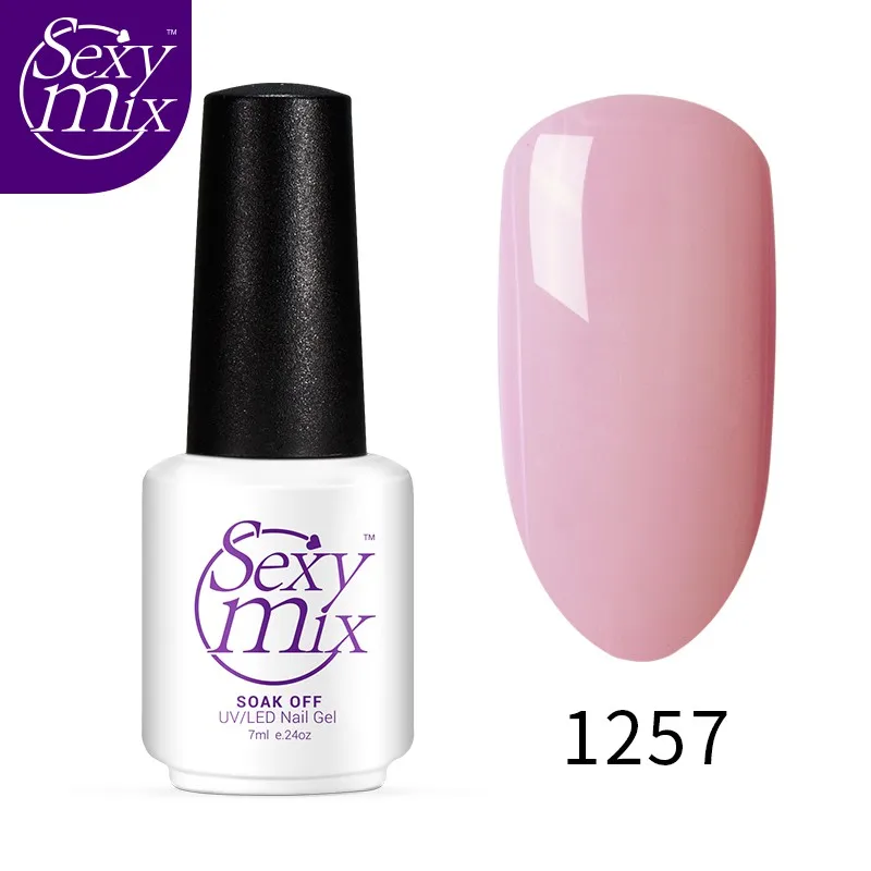 1257 Sexymix Гель-лак для ногтей фиолетовый цвет серия УФ-лак для ногтей Замачивание от длительного действия Фиолетовый Серия Led гель Полупостоянный гель - Цвет: 1257