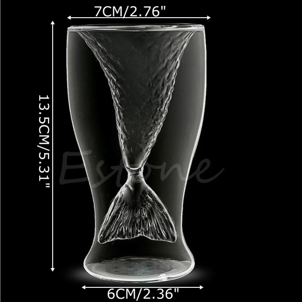 Новинка креативная Хрустальная кружка русалка стеклянная для водки напитков