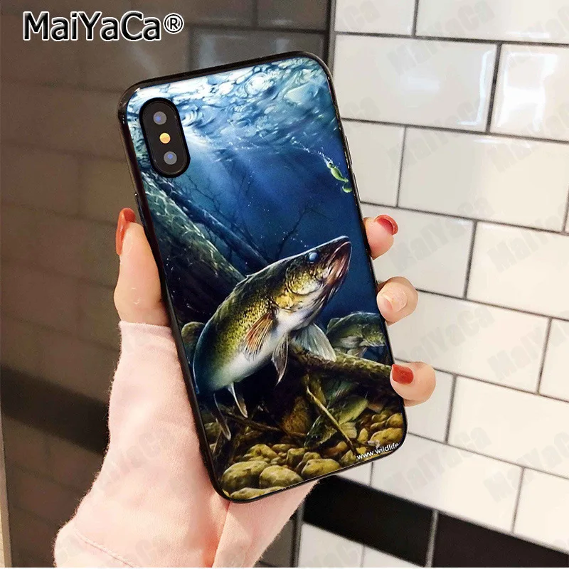 Чехол для телефона MaiYaCa панель рисования форели рыбы рыбалки Apple iphone 11 pro 8 7 66S Plus X 5S