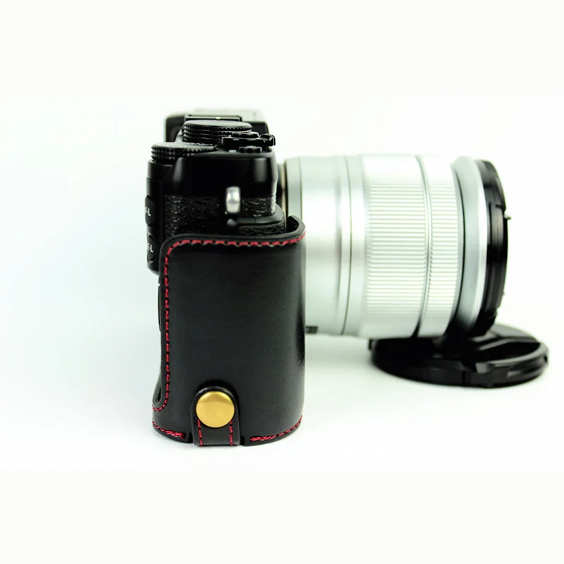 Чехол сумка из искусственной кожи для камеры нижняя крышка подходит Fujifilm Fuji X E1 E2