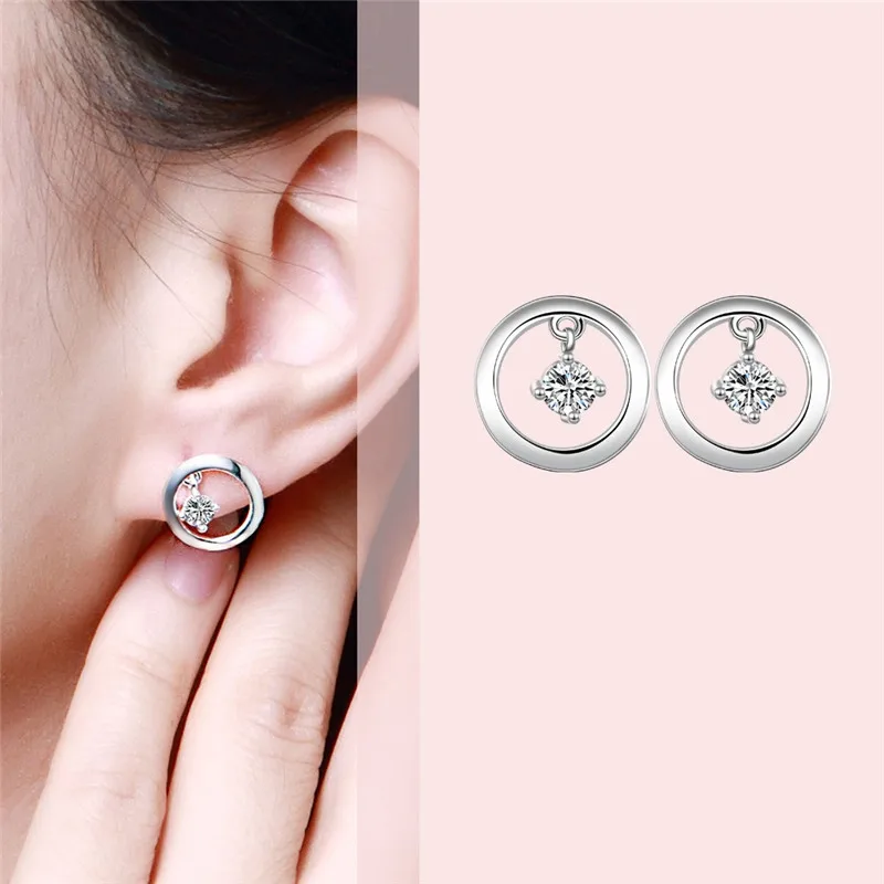 Корейская мода милый Серьги женщина Роза цвета: золотистый серебристый