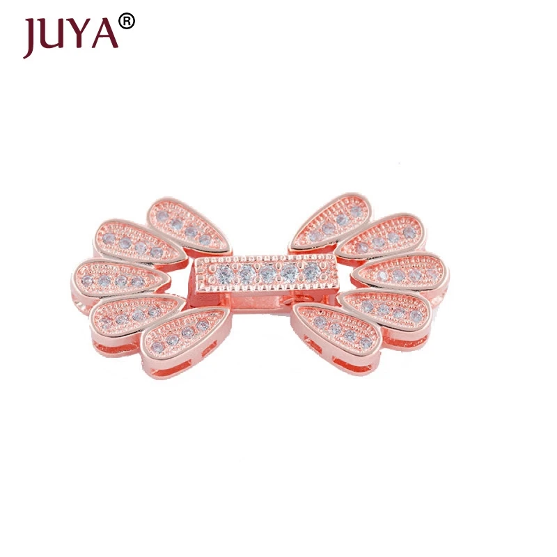 rose gold Фурнитура для бижутерии,фурнитура для украшений,застежка,жемчуг фермуар,застежки для бижутерии,застежки для браслетов,застежка для бус,высокое качество,Металл- медь,блестящий цирконий,цвет может держаться долго - Цвет: rose gold